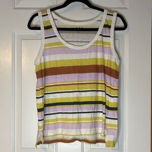 LOFT Multicolor Striped Tank Top